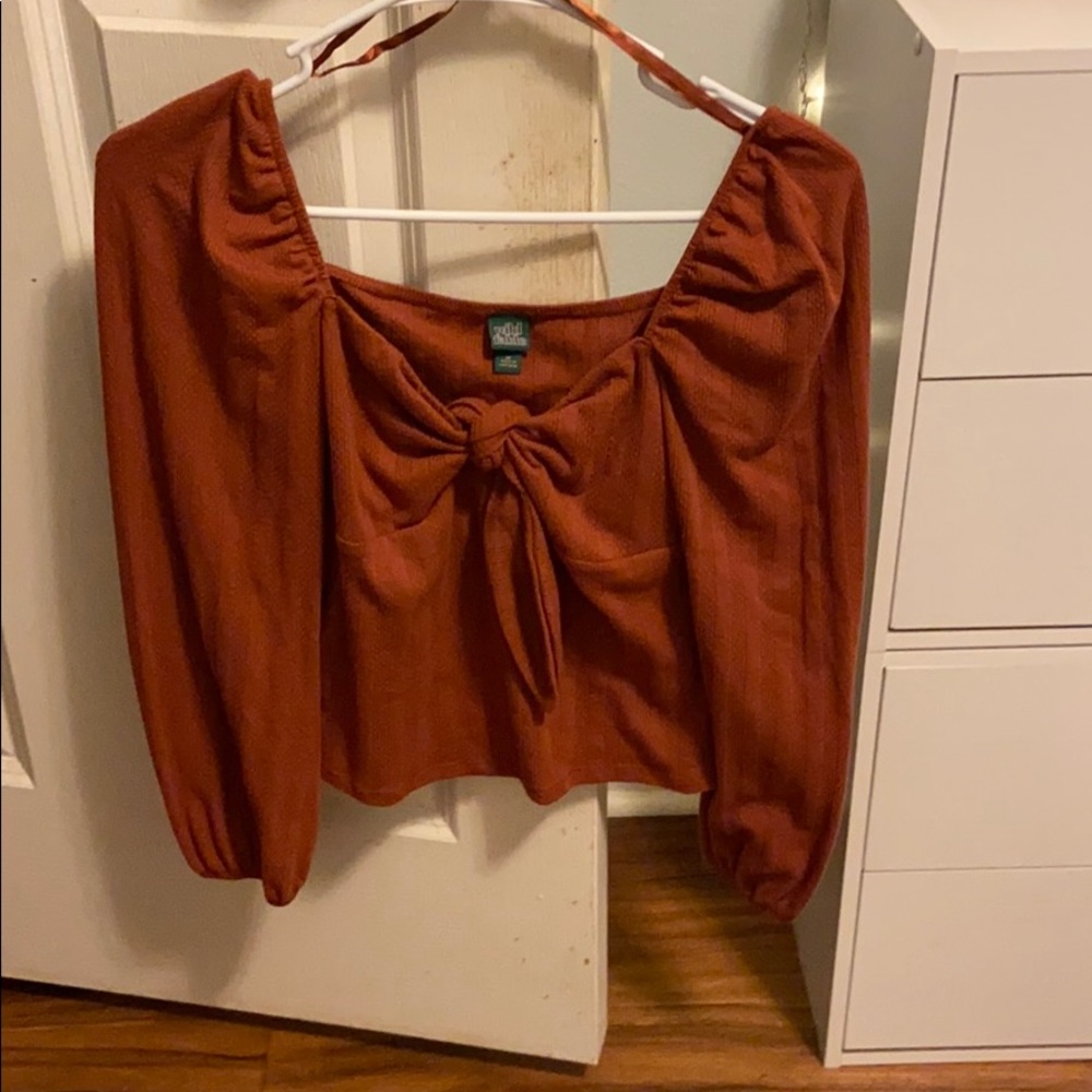Burnt orange blouse